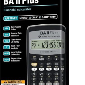TEXAS INSTRUMENTS BA II PLUS for CMA & CFA.